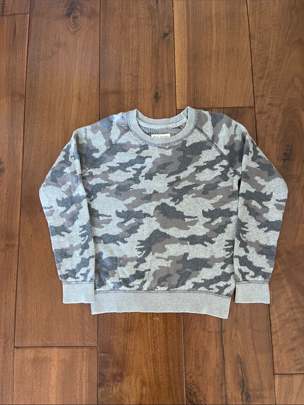 Tucker + Tate Gray Camouflage Crewneck Sweater